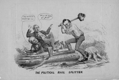 The Political Rail Splitter by American School