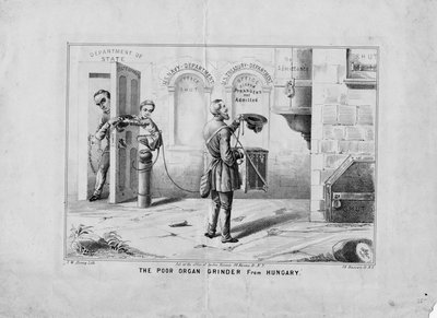 The Poor Organ Grinder from Hungary by American School