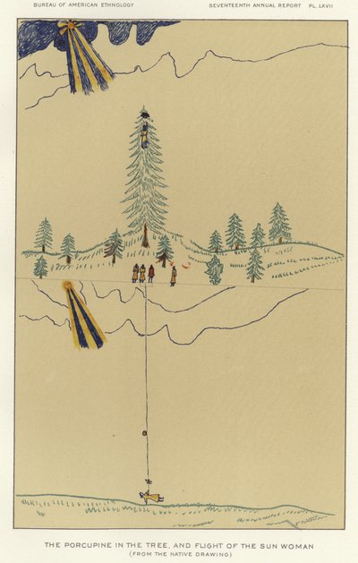 The Porcupine in the Tree, and Flight of the Sun Woman by American School