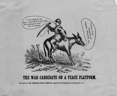 The war candidate on a peace platform by American School