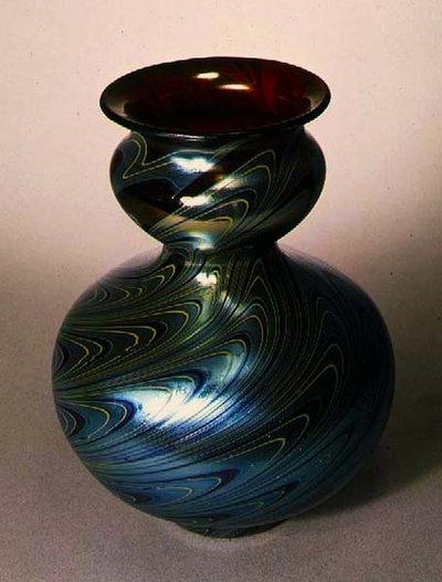 Tiffany double gourd-shaped vase, New York by American School