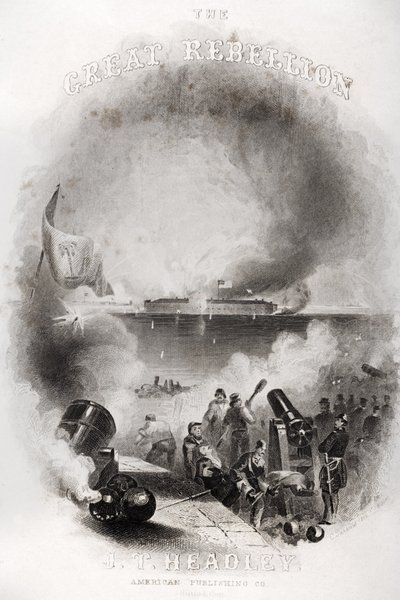 Title page illustration of The attack on Fort Sumter in 1861, from 