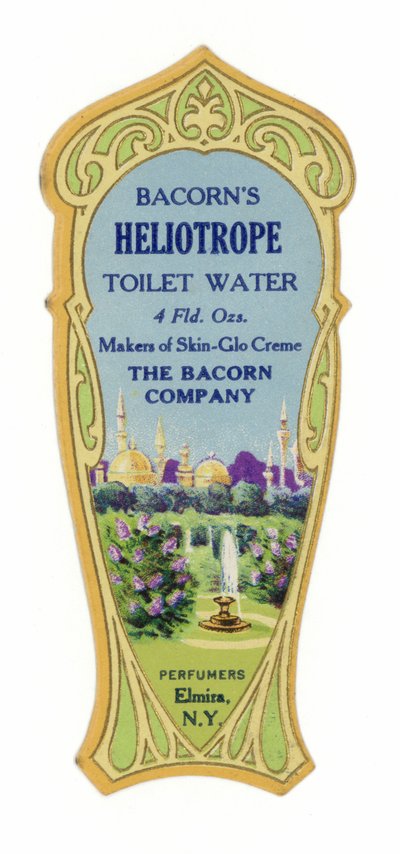 Toilet Water Label, Heliotrope by American School