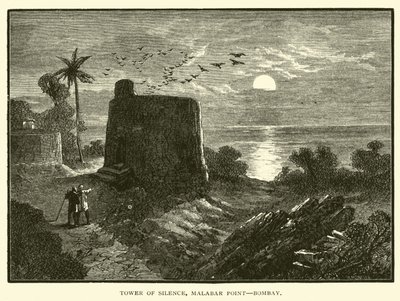 Tower of Silence, Malabar Point, Bombay by American School