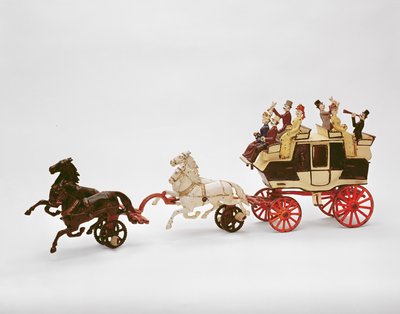 Toy stagecoach by American School