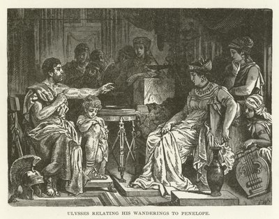 Ulysses relating his wanderings to Penelope by American School