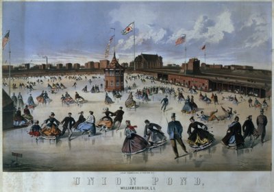 Union Pond, Williamsburg, Brooklyn, engraved by Thomas & Eno, New York by American School