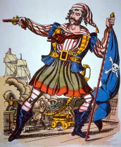 Victorian presentation of a pirate by American School
