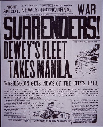 Victory Headline on New York Journal, During the Spanish-American War by American School