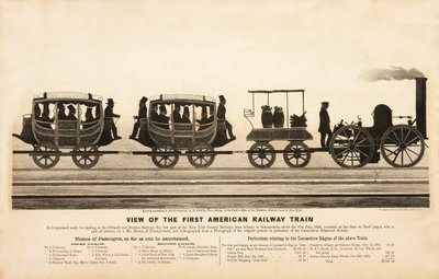 View of the First American Railway Train by American School