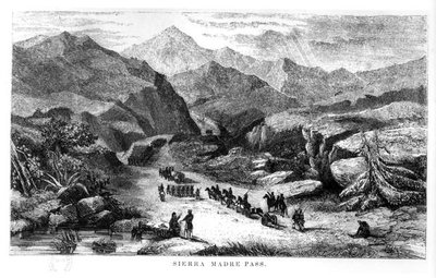 View of the Sierra Madre Pass, engraved by Bobbett & Edmunds by American School