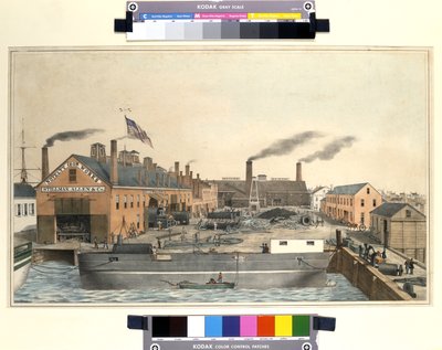 View of the Stillman & Allen Novelty Iron Works by American School