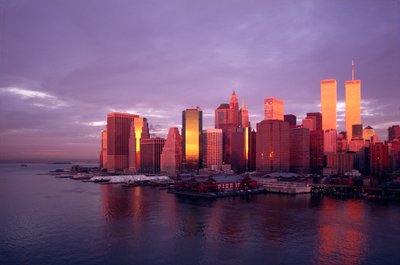 View towards the Financial District across the East River by American School