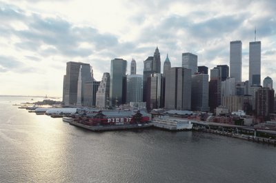 View towards the Financial District across the East River by American School