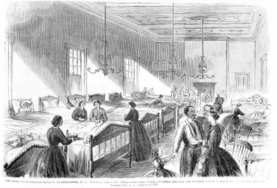 Volunteer Nurses Attending the Sick at the US General Hospital in Georgetown by American School