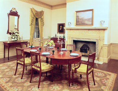 White Hall Dining-Room, near Charleston South Carolina, 1818 by American School