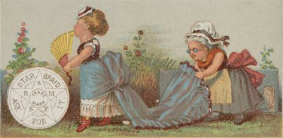 Woman Holding Train of Dress by American School