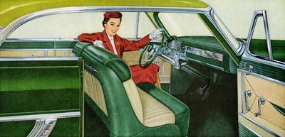 Woman Sitting in Driver