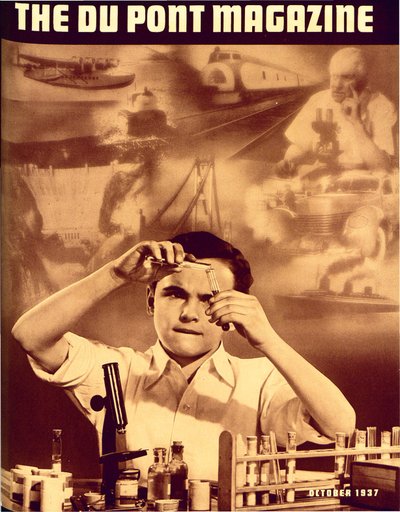 Young Boy with Chemistry Set by American School