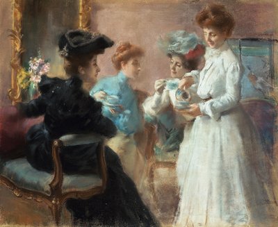 Teatime in my Living Room in Via Senato by Amerino Cagnoni