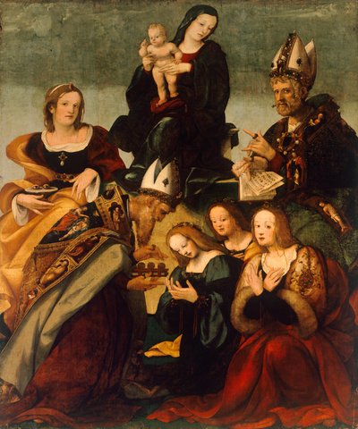 Madonna with Child and Saints Gregory the Great by Amico Aspertini