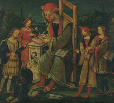 St Cassian in His Chair, Surrounded by His Students by Amico Aspertini