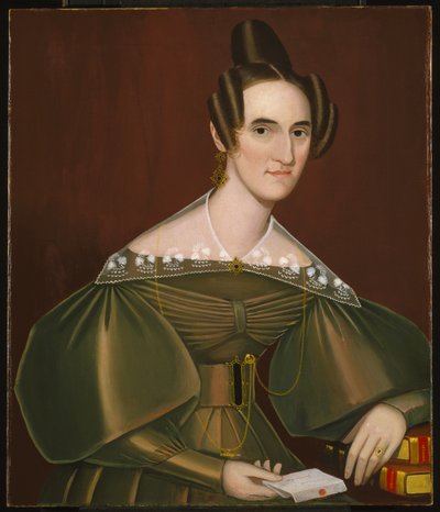 Jeannette Woolley, later Mrs John Vincent Storm, c.1838 by Ammi Phillips