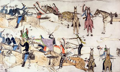 Battle of Little Bighorn, Montana, USA, 25-26 June 1876 by Amos Bad Heart Buffalo