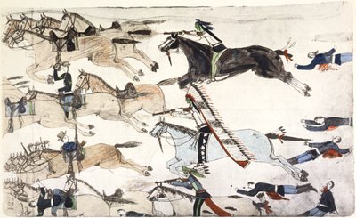 Battle of Little Bighorn, Montana, USA, 25-26 June 1876 by Amos Bad Heart Buffalo