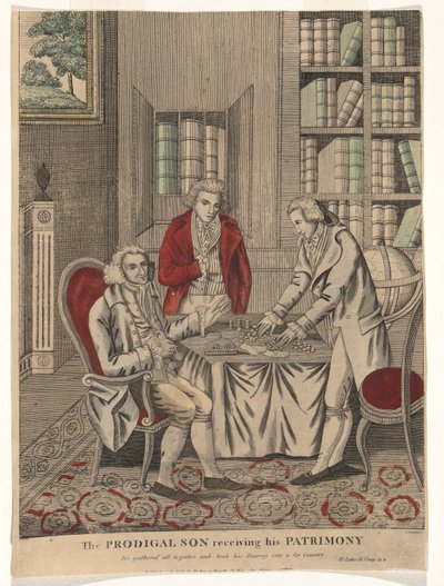 The Prodigal Son Receiving His Patrimony by Amos Doolittle
