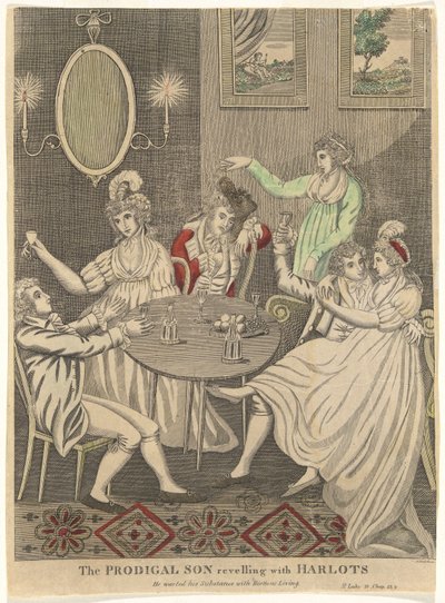 The Prodigal Son Revelling with Harlots by Amos Doolittle