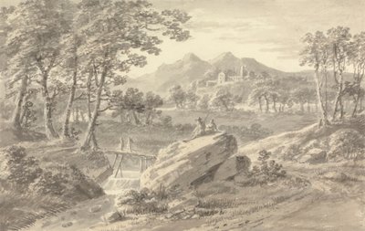 Landscape with Wooden Bridge by Amos Green