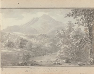 Between Llanrwst and Capel Cerrig, The Mountain is Moel Shiabod, The River is Lligwy by Amos Green