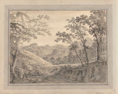 Mountainous Landscape with Road by Amos Green