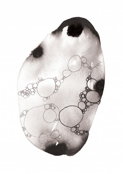 Abstract Ink Bubbles by Amy Louise Baker