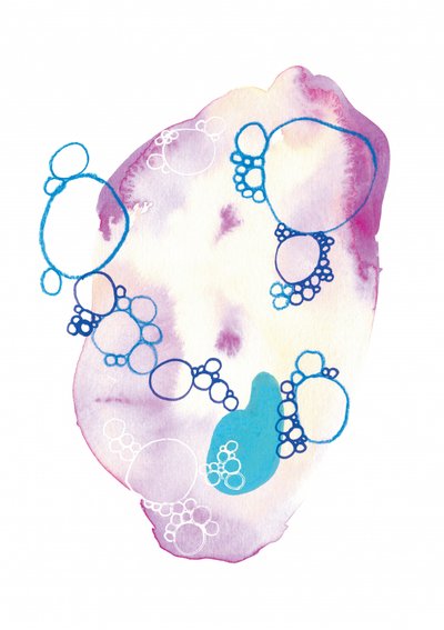 Soft Abstract Bubbles by Amy Louise Baker