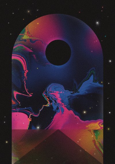 Vibrant Space Portal by Amy Louise Baker