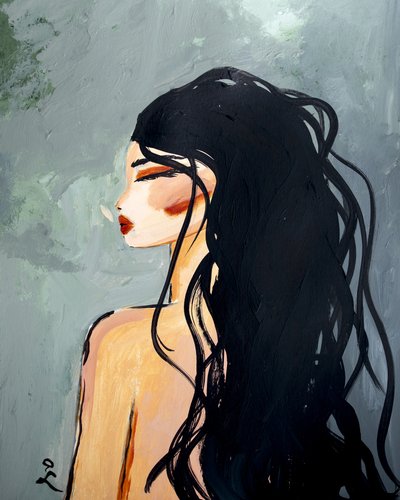 Serene Woman Profile by Amy Straley
