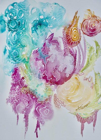 Vibrant Organic Bloom by Amy Tieman