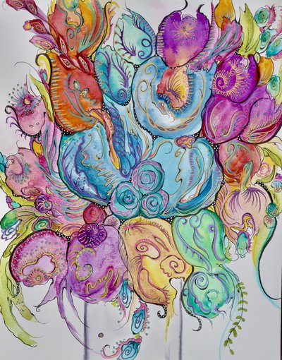Whimsical Floral Dream by Amy Tieman
