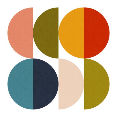 Mid Century Geometric Color Play 2 by Ana Rut Bre