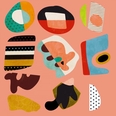 Minimal Shapes Colorful 2 by Ana Rut Bre