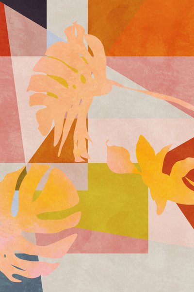 Organic Bauhaus Geometry Leaves by Ana Rut Bre