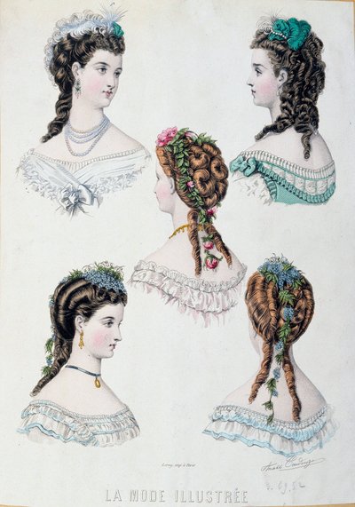 Five hairstyles of women by Anais Toudouze