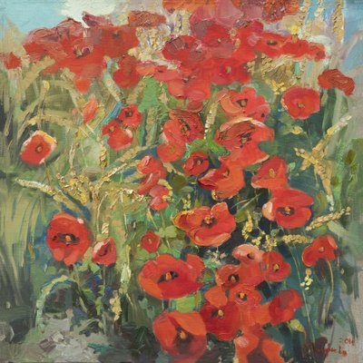 Summer Poppy Field by Anastasiia Grygorieva