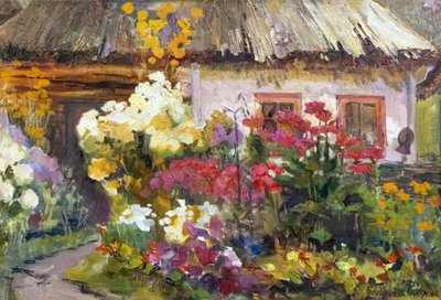 Vibrant Cottage Garden by Anastasiia Grygorieva
