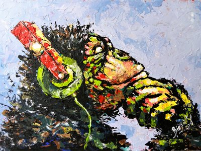 Cool Chimp Listening by Anda Bieza