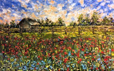 Countryside Landscape by Anda Bieza