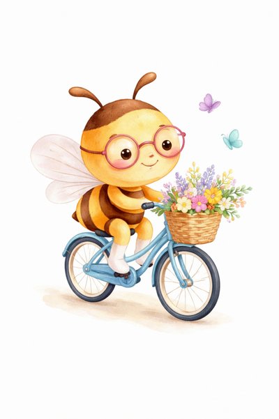 Cute Bee Bike Ride by Anda Bieza