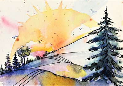 Serene Hillside Glow by Anda Bieza